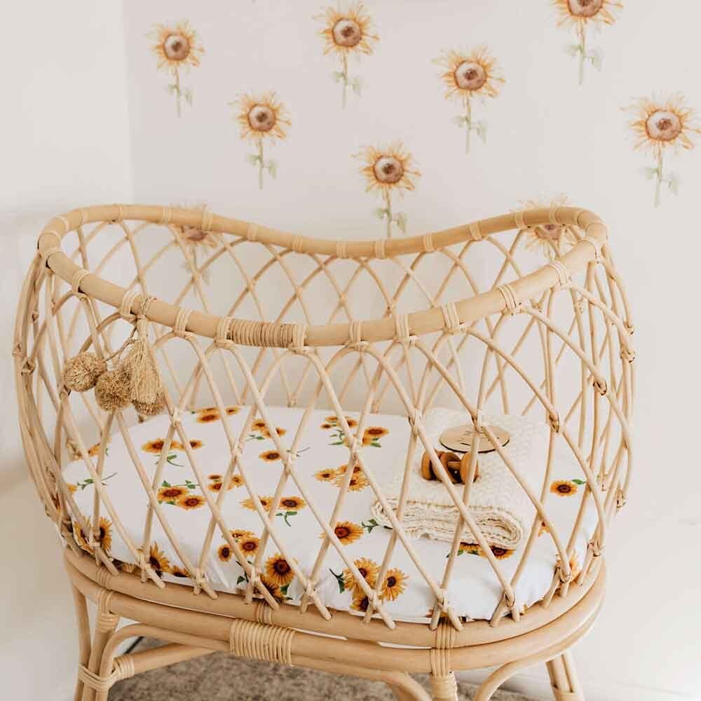Sunflower Organic Bassinet Sheet / Change Pad Cover - Image 8