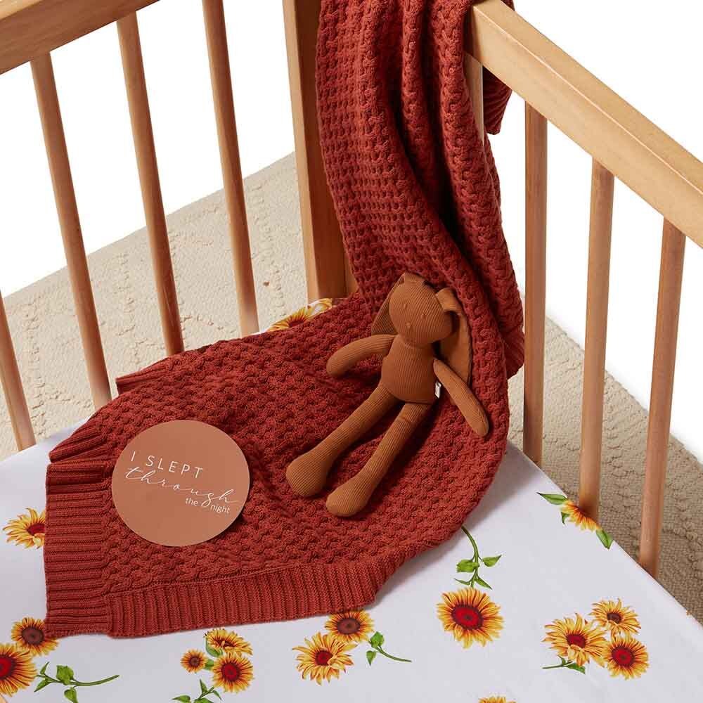Sunflower Organic Fitted Cot Sheet - Image 5