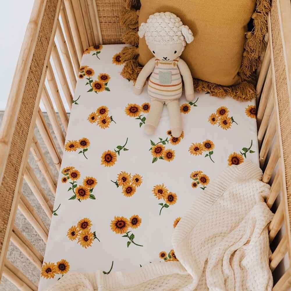 Sunflower Organic Fitted Cot Sheet - Image 6