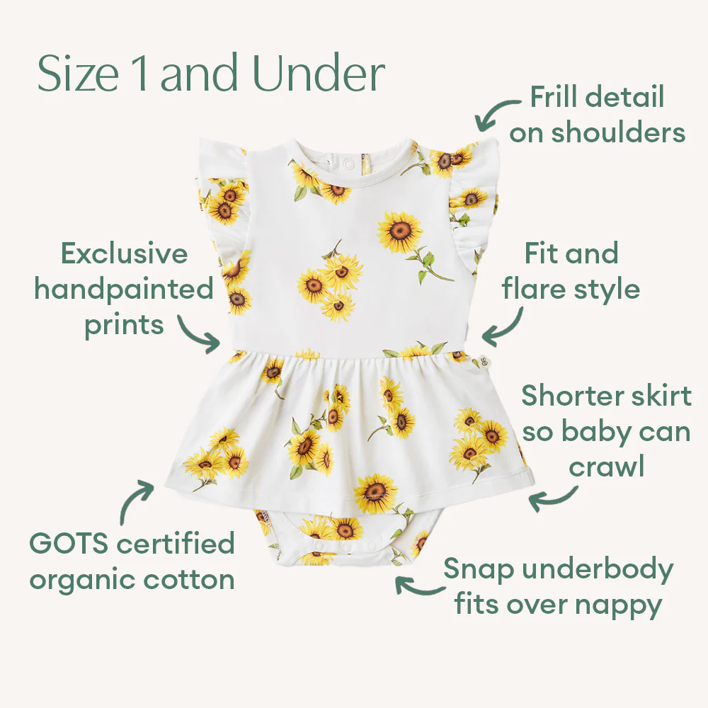 Sunflower Short Sleeve Organic Dress - Image 10