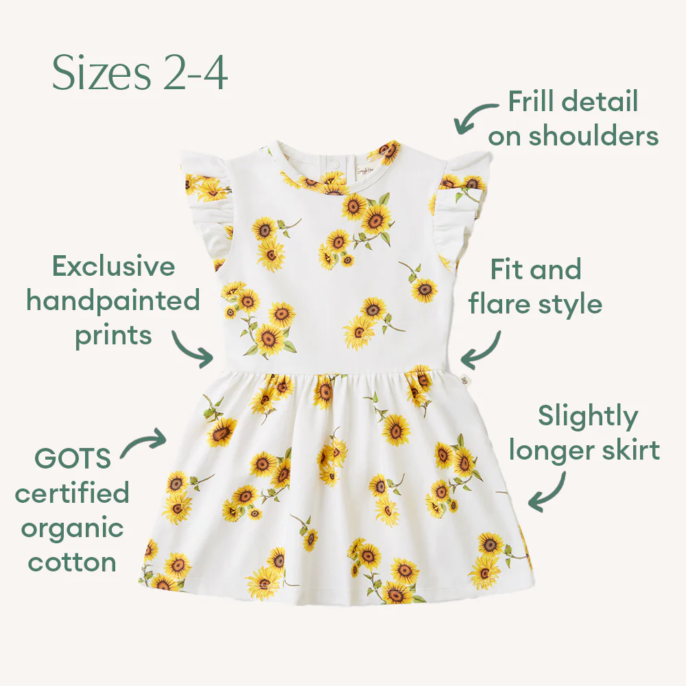 Sunflower Short Sleeve Organic Dress - Image 5