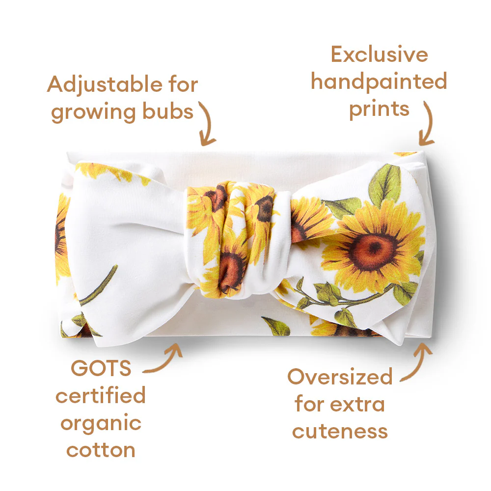 Sunflower Organic Oversized Bow - Image 5