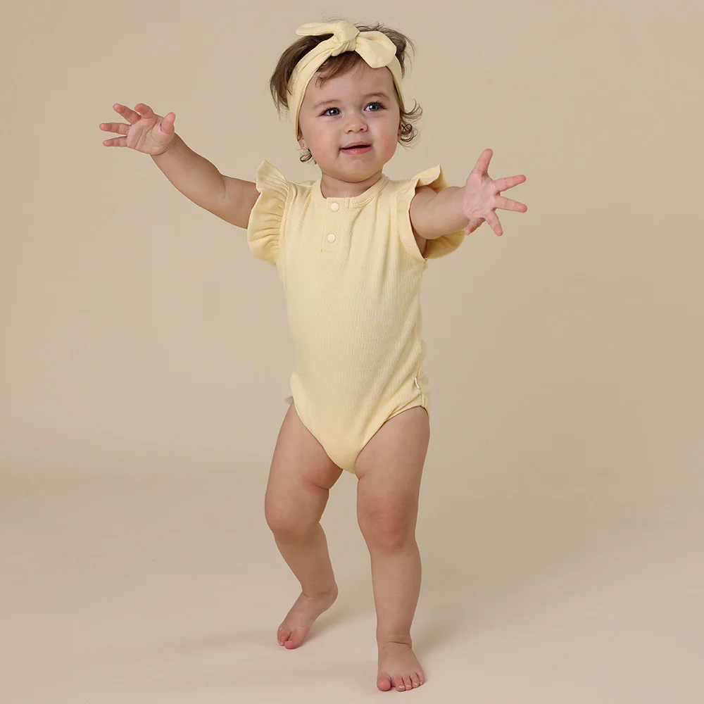 Sunlight Short Sleeve Organic Bodysuit with Frill - Image 3