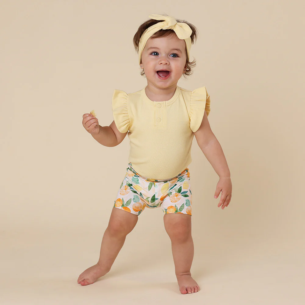 Sunny Citrus Organic Bike Shorts - Image 6