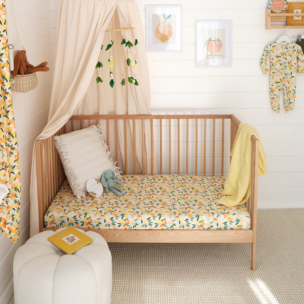 Sunny Citrus Organic Fitted Cot Sheet - Image 3