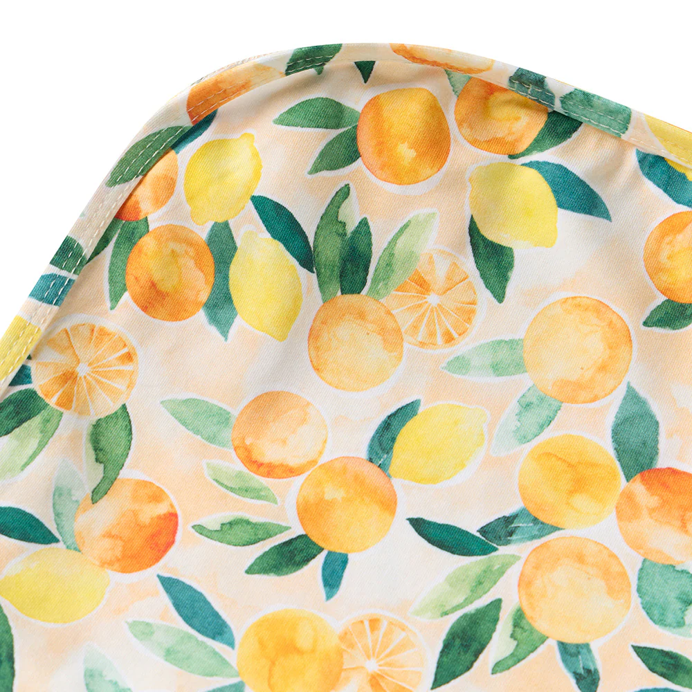 Sunny Citrus Organic Jersey Wrap & Beanie Set - Image 6