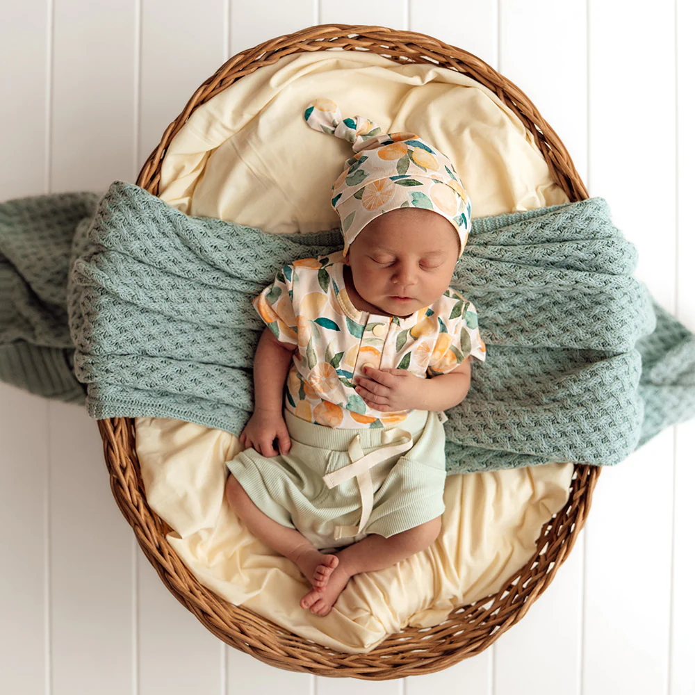 Sunny Citrus Short Sleeve Organic Bodysuit - Image 5