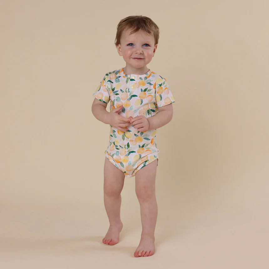 Sunny Citrus Short Sleeve Organic Bodysuit - Image 6