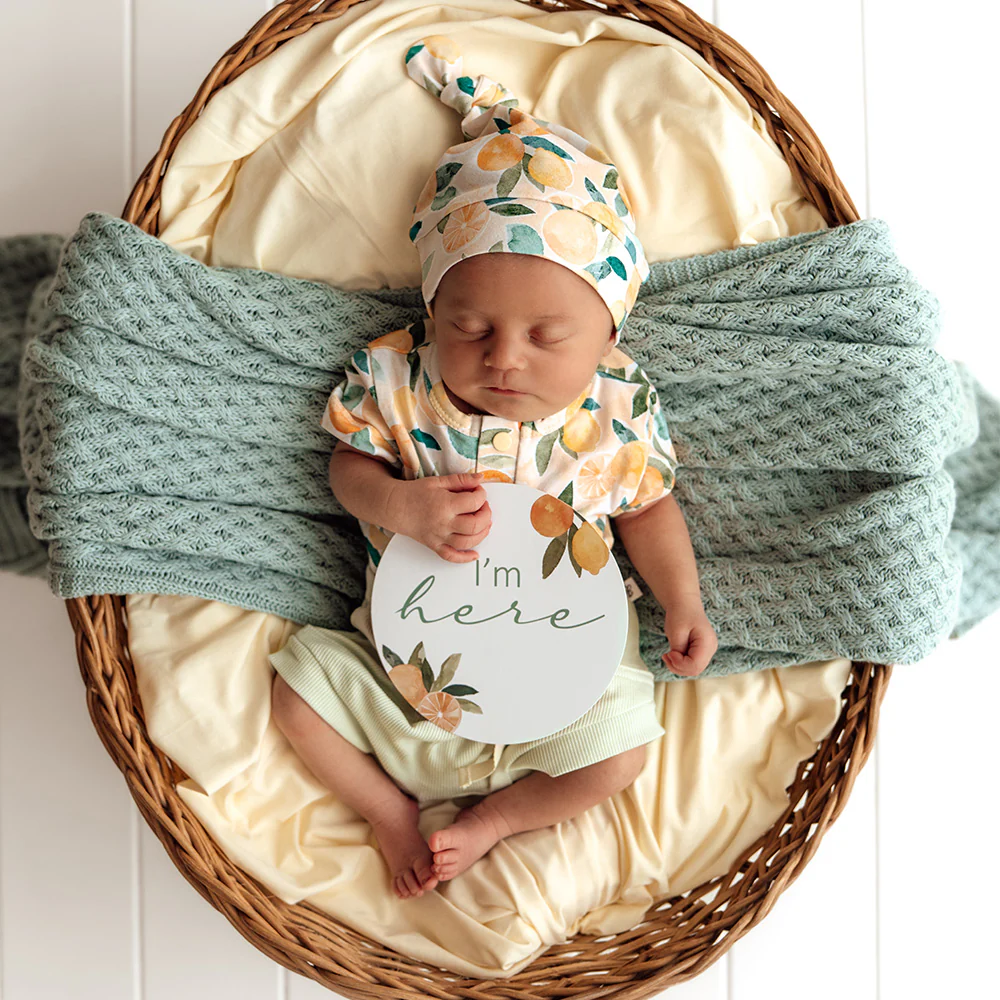 Sunny Citrus Short Sleeve Organic Bodysuit - Image 7