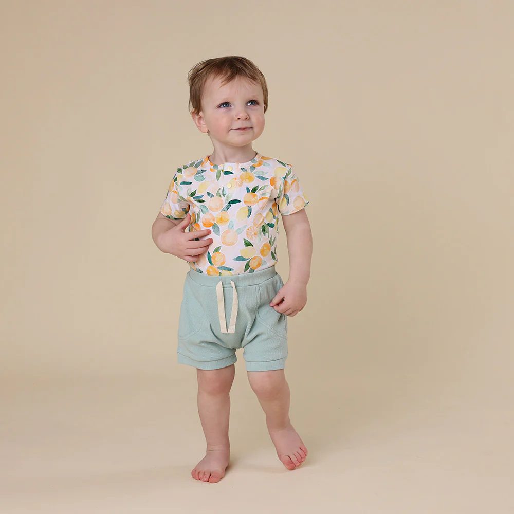 Sunny Citrus Short Sleeve Organic Bodysuit - Image 8