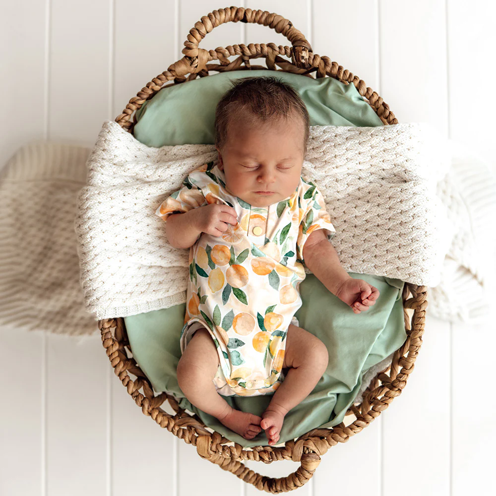 Sunny Citrus Short Sleeve Organic Bodysuit - Image 9
