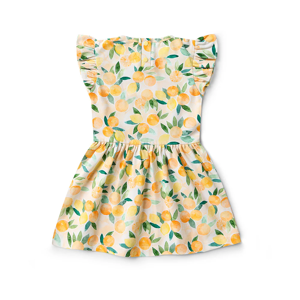 Sunny Citrus Short Sleeve Organic Dress - Image 11