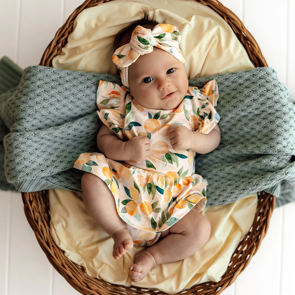 Sunny Citrus Short Sleeve Organic Dress - Image 6