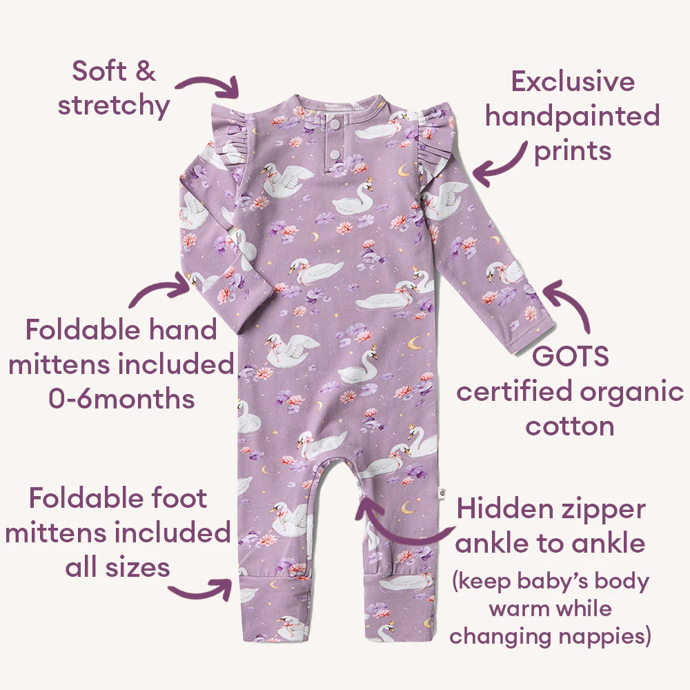 Swan Lake Organic Growsuit with Frill - Image 4