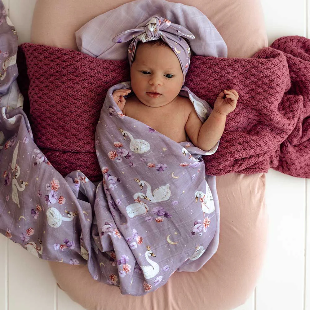 Swan Lake Organic Muslin Wrap - Image 3