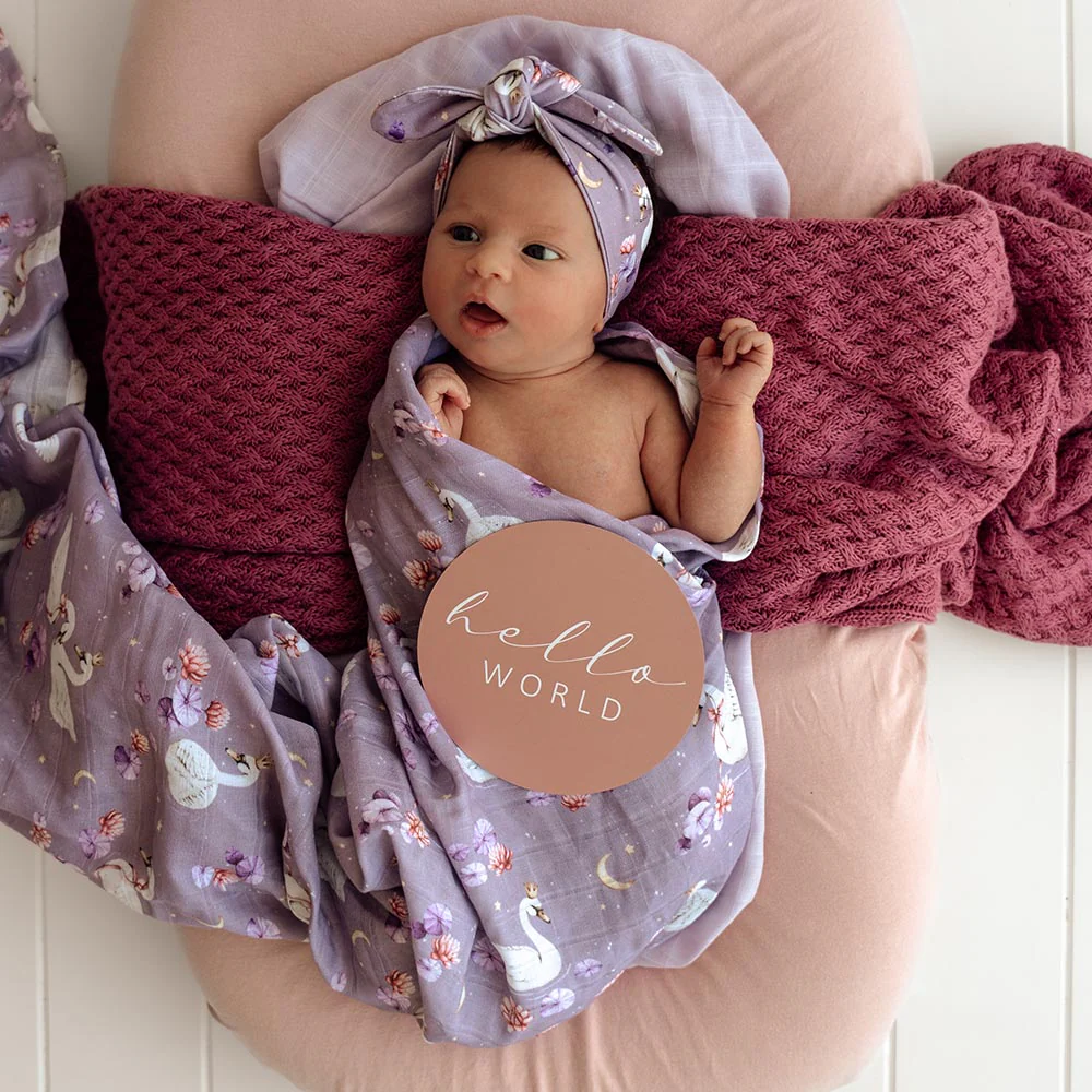 Swan Lake Organic Muslin Wrap - Image 4