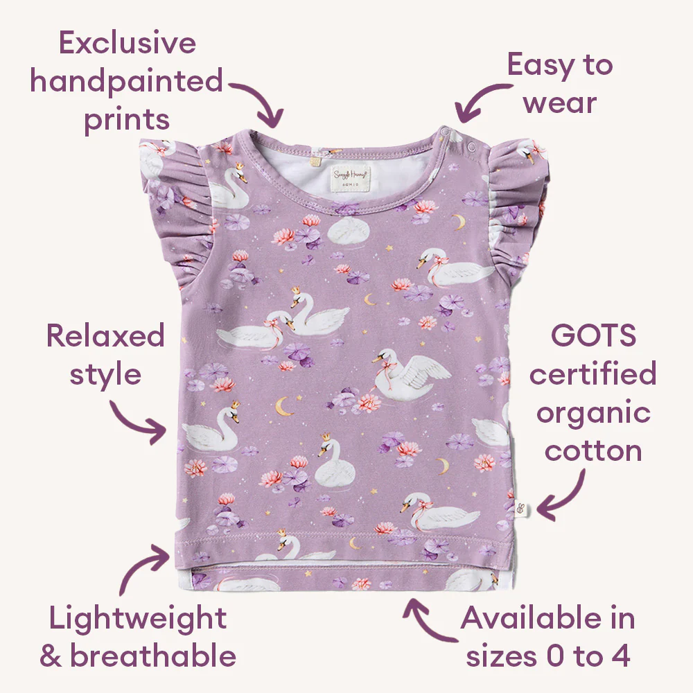 Swan Lake Organic T-Shirt with Frill - Image 7