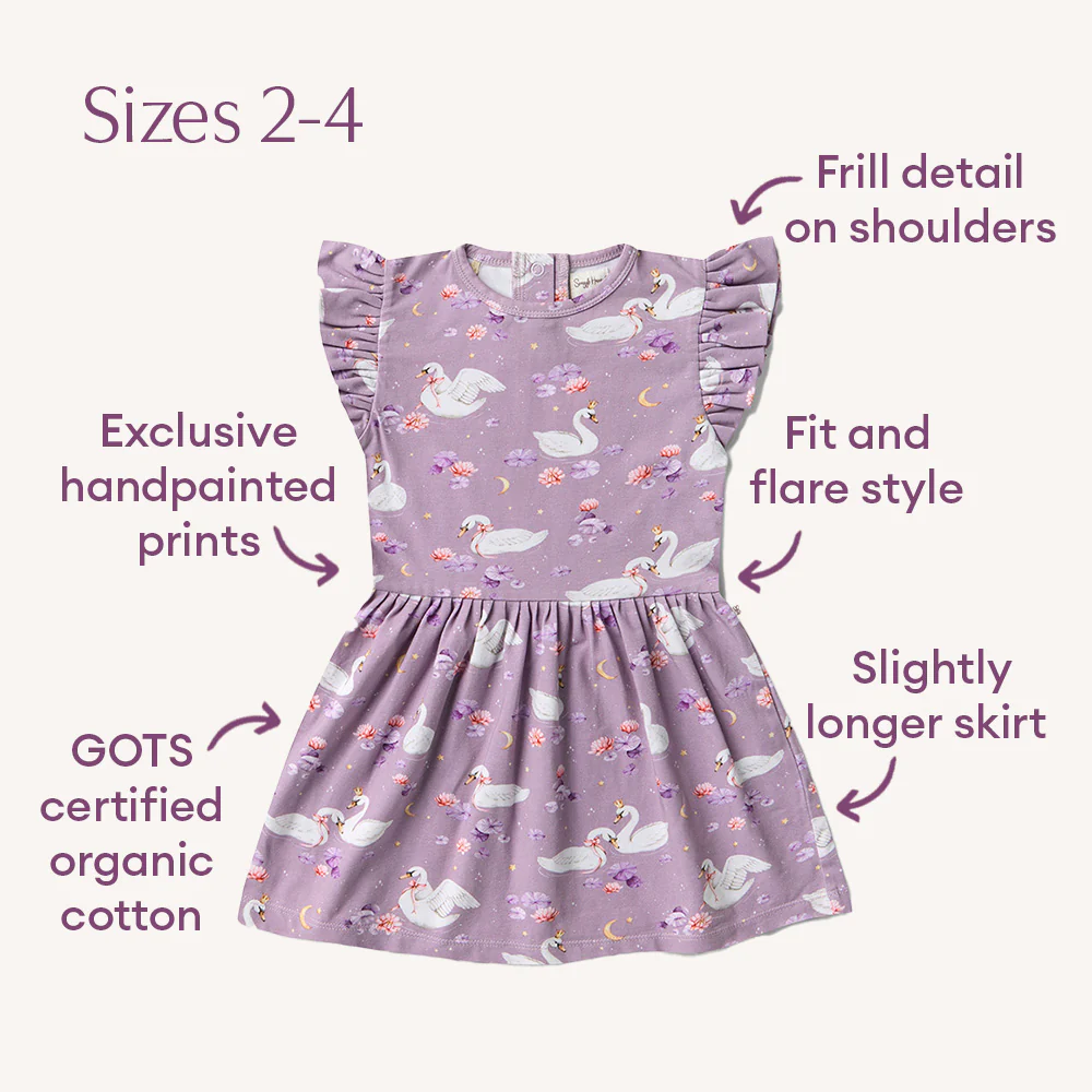 Swan Lake Short Sleeve Organic Dress - Image 14