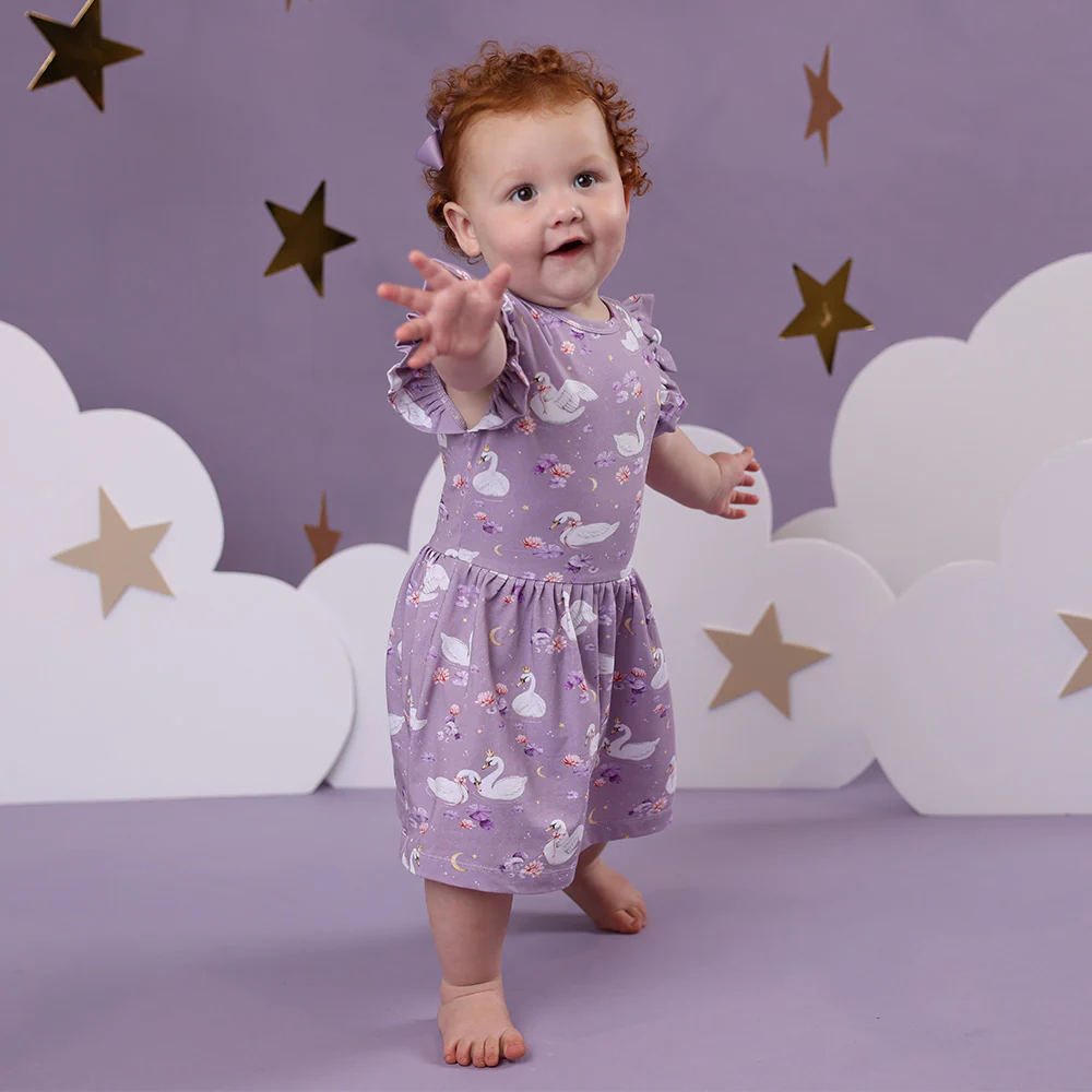 Swan Lake Short Sleeve Organic Dress - Image 6