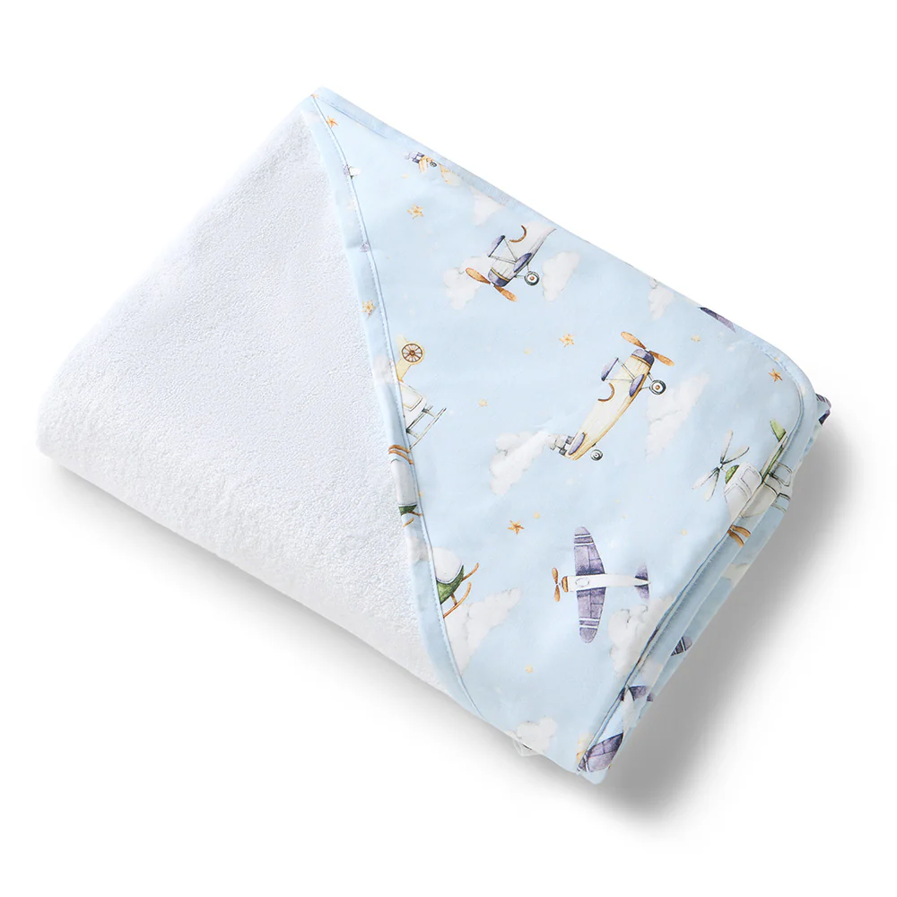 Taking Flight Organic Baby Towel & Wash Cloth Set - Image 3