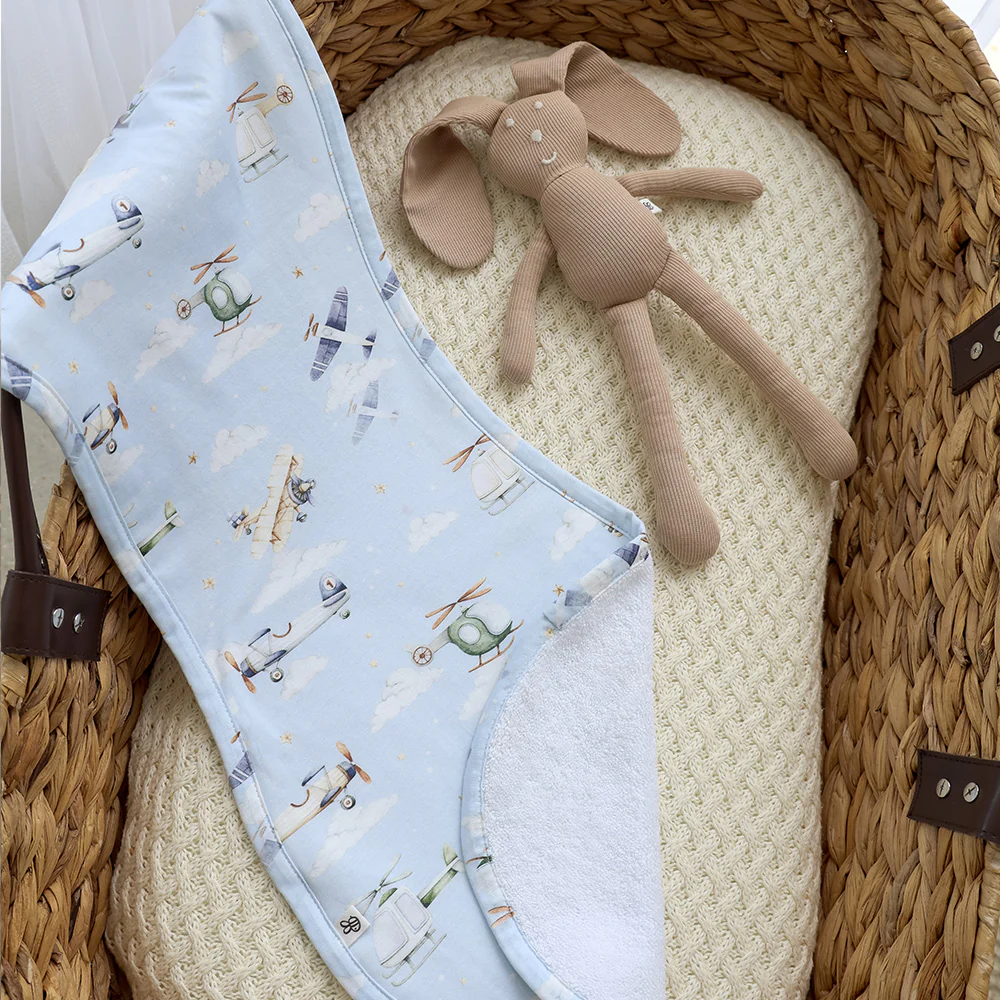 Taking Flight Organic Cotton Burp Cloth - Image 3