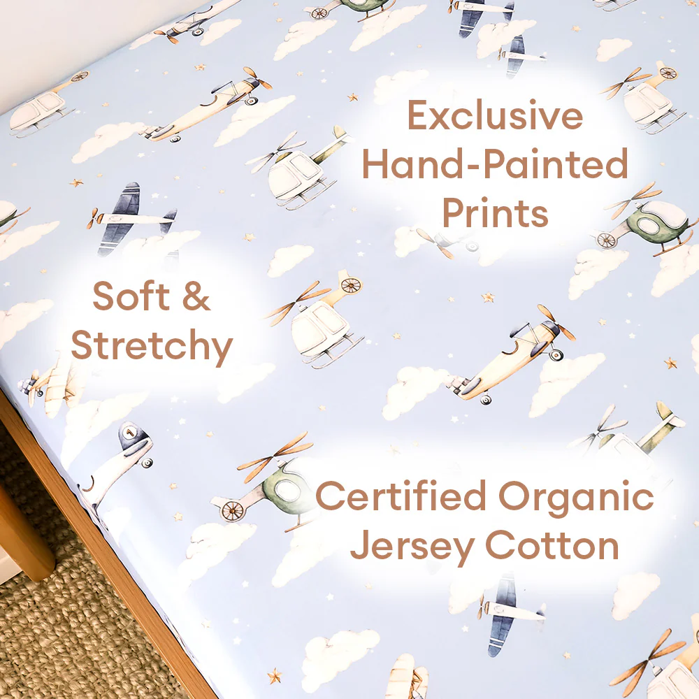 Taking Flight Organic Cotton Fitted Sheet - Image 4
