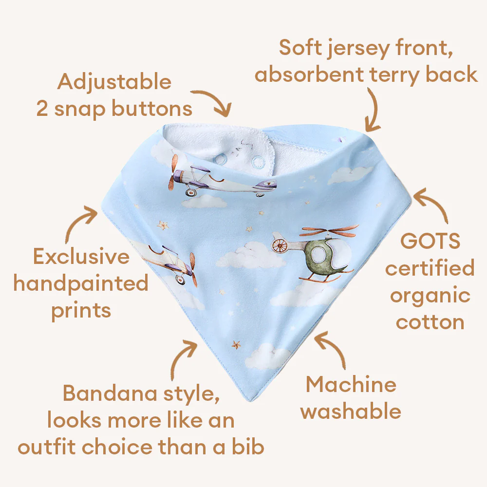 Taking Flight Organic Dribble Bib - Image 4