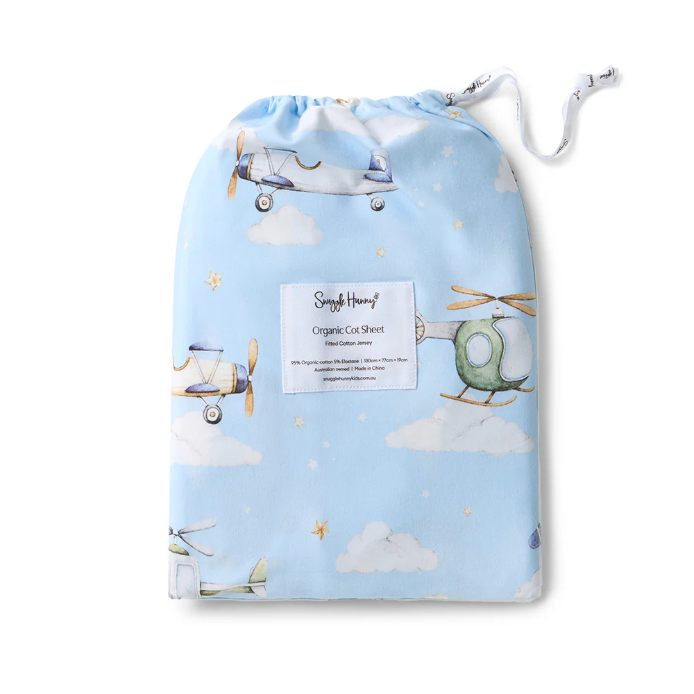 Taking Flight Organic Fitted Cot Sheet - Image 4