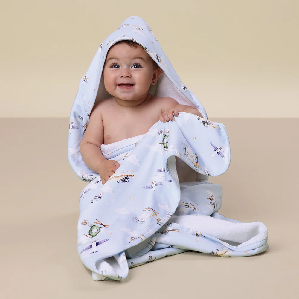Taking Flight Organic Hooded Baby Towel - Image 3