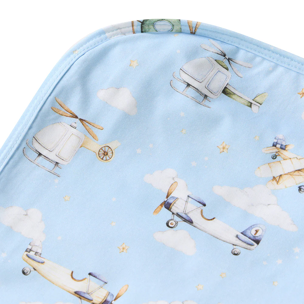 Taking Flight Organic Jersey Wrap & Beanie Set - Image 5