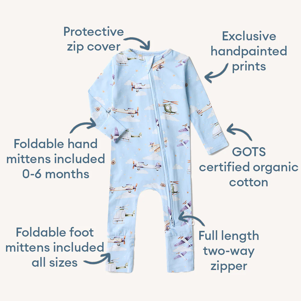 Taking Flight Organic Snugglesuit Convertible Romper - Image 5