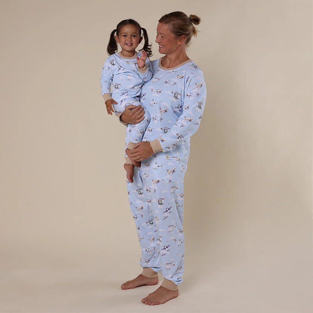 Taking Flight Organic Womens Long Sleeve PJ Set - Image 5
