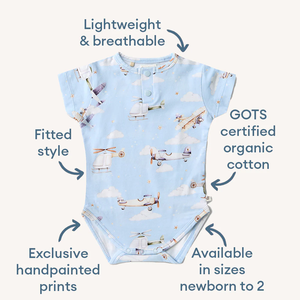 Taking Flight Short Sleeve Organic Bodysuit - Image 4