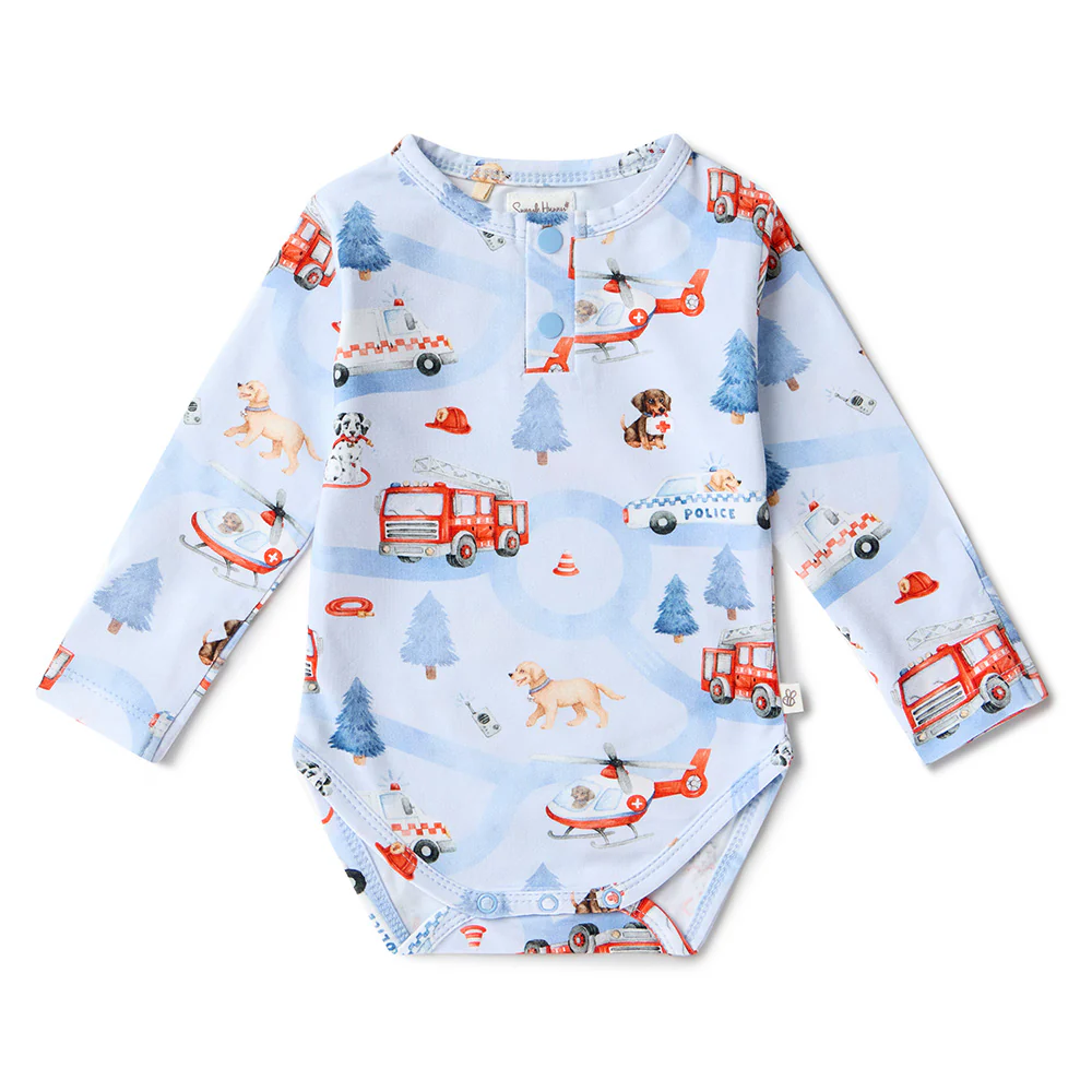 To The Rescue Long Sleeve Organic Bodysuit - Image 2