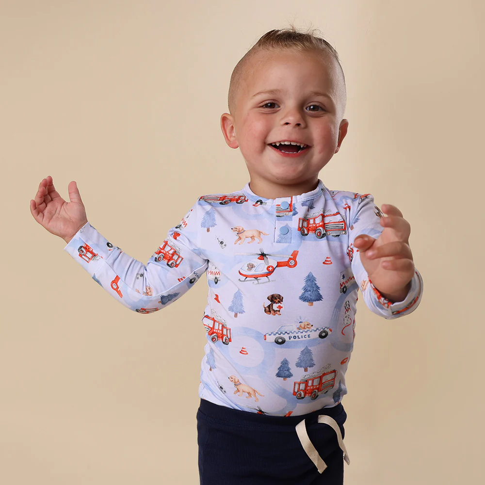 To The Rescue Long Sleeve Organic Bodysuit - Image 3