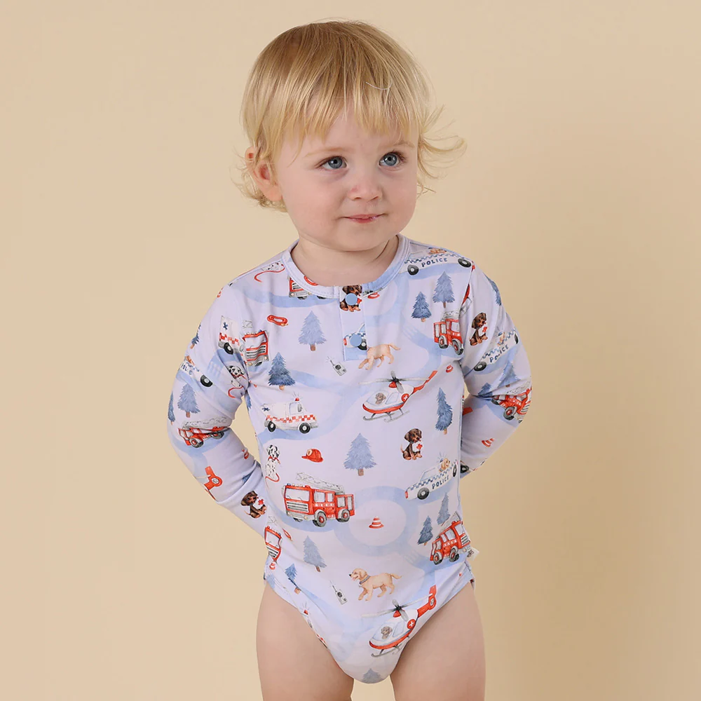To The Rescue Long Sleeve Organic Bodysuit - Image 4