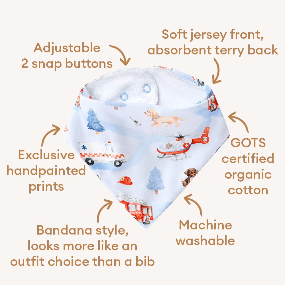 To The Rescue Organic Dribble Bib - Image 4