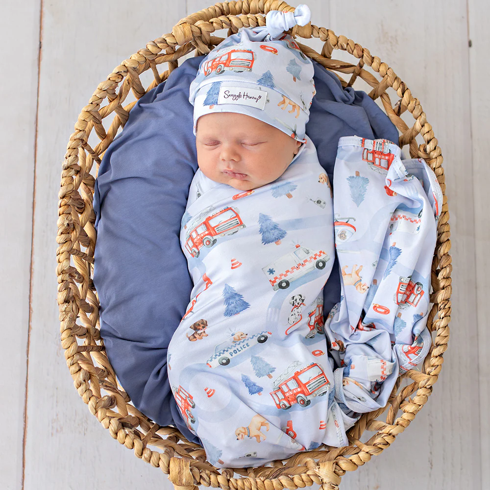 To The Rescue Organic Jersey Wrap & Beanie Set - Image 3