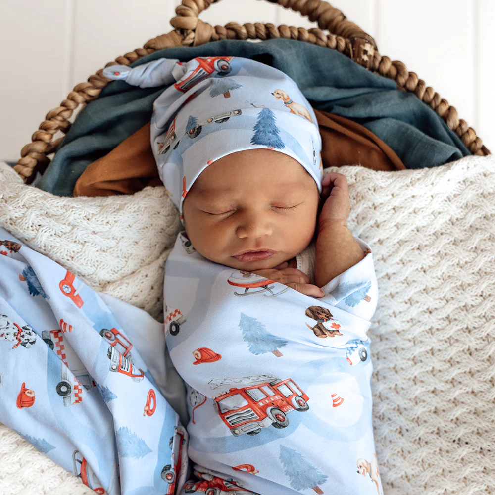 To The Rescue Organic Jersey Wrap & Beanie Set - Image 4