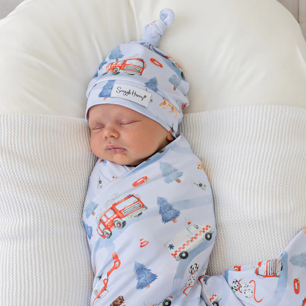 To The Rescue Organic Jersey Wrap & Beanie Set - Image 5