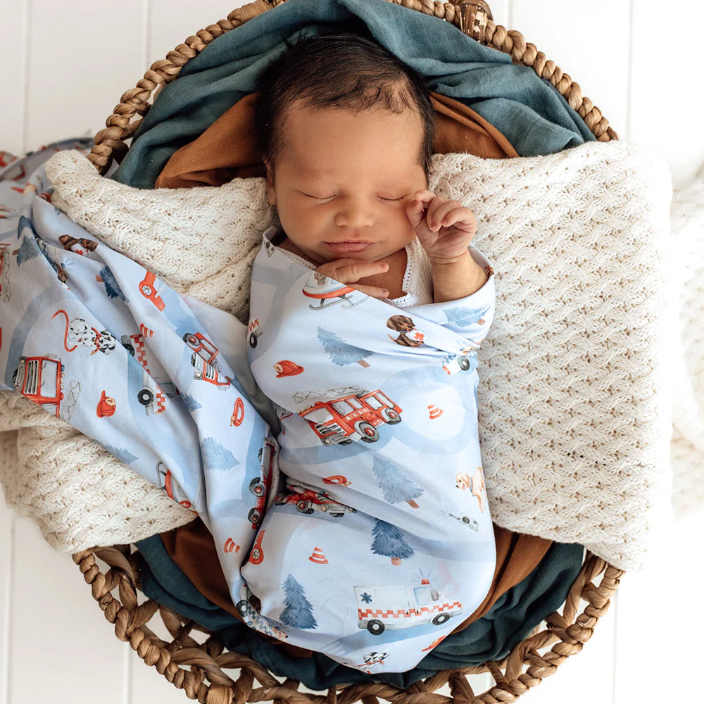 To The Rescue Organic Jersey Wrap & Beanie Set - Image 6