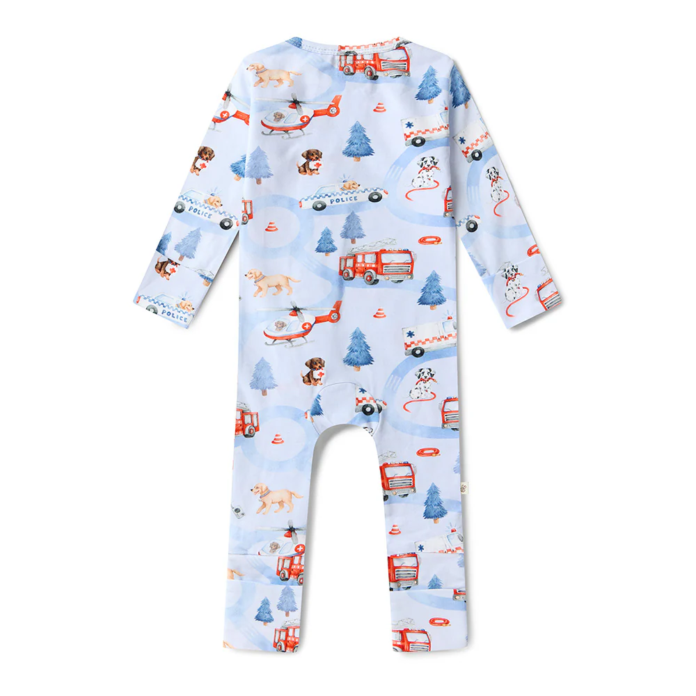 To The Rescue Organic Snugglesuit Convertible Romper - Image 13