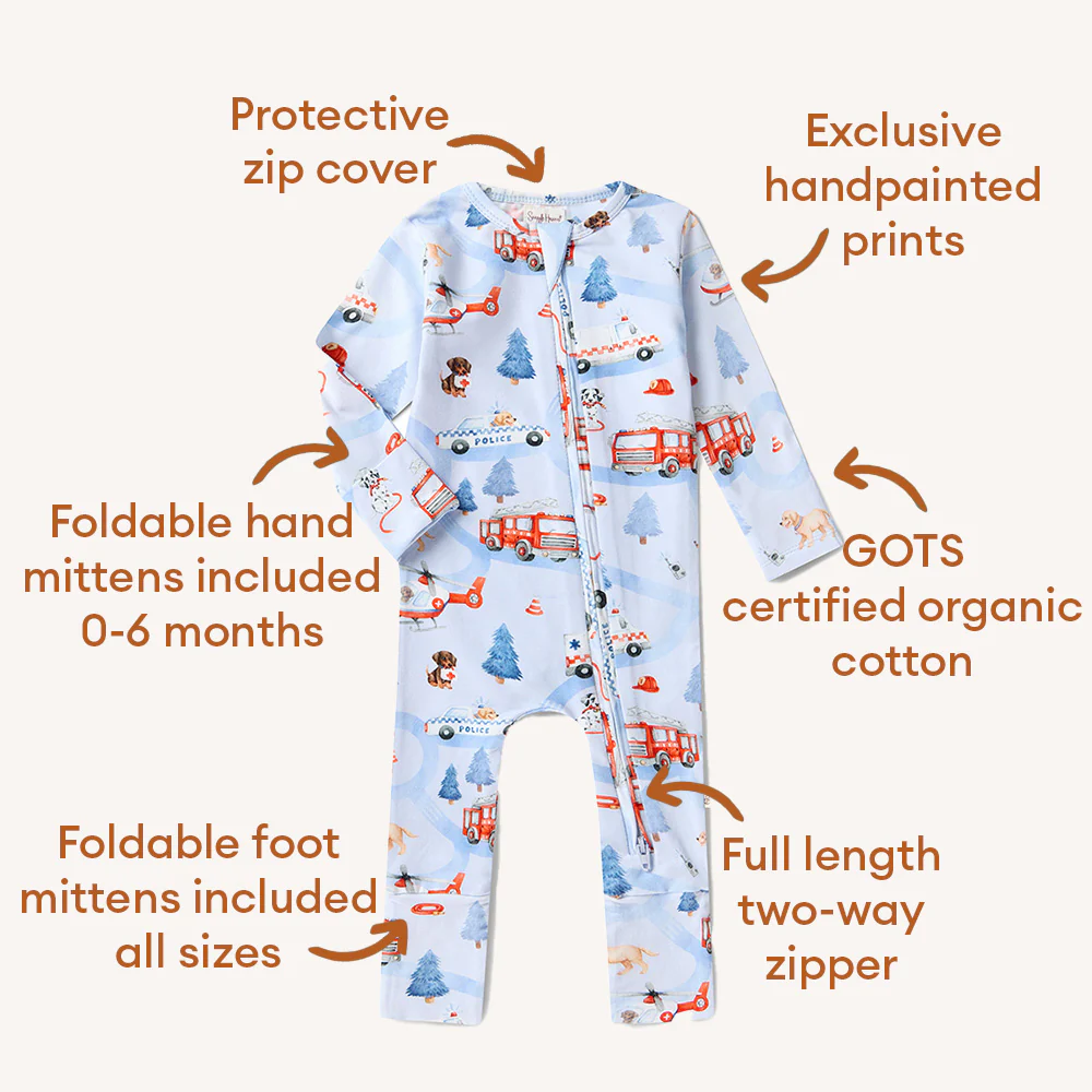 To The Rescue Organic Snugglesuit Convertible Romper - Image 6