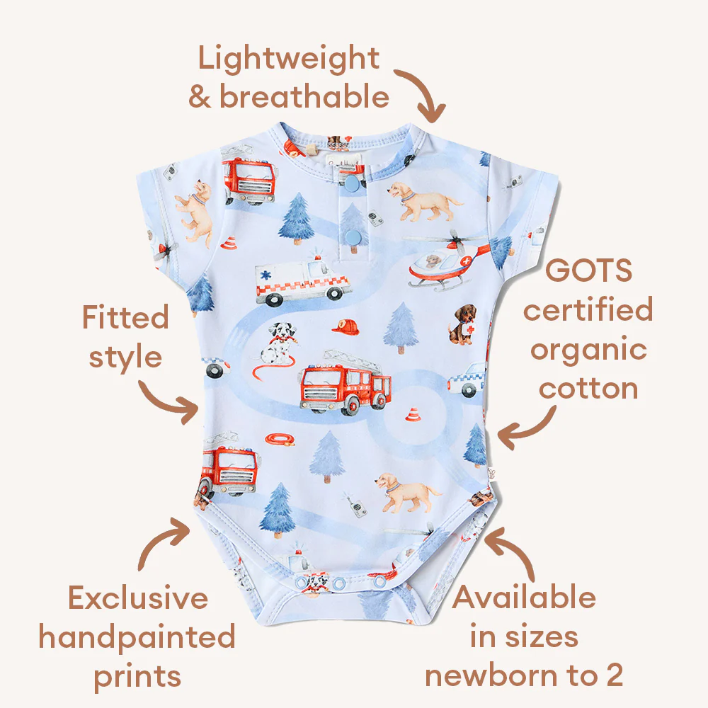 To The Rescue Short Sleeve Organic Bodysuit - Image 7