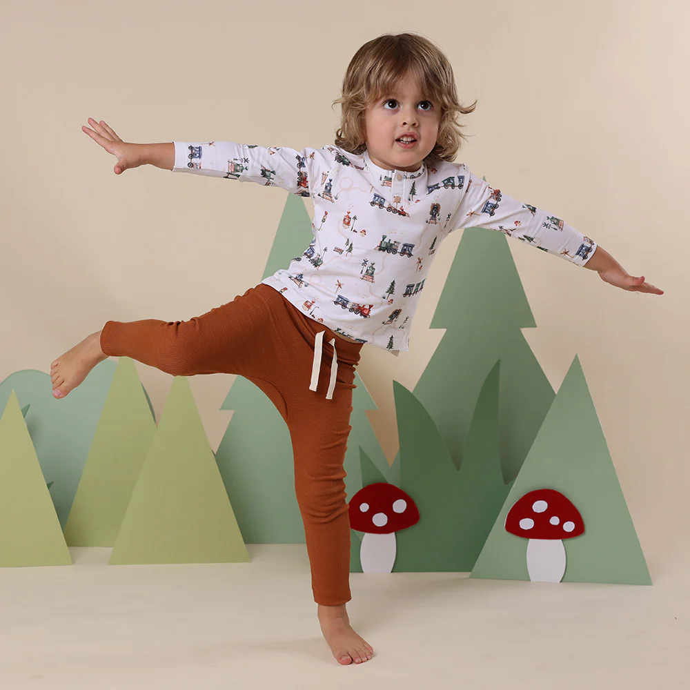 Trains Organic Long Sleeve Top - Image 5