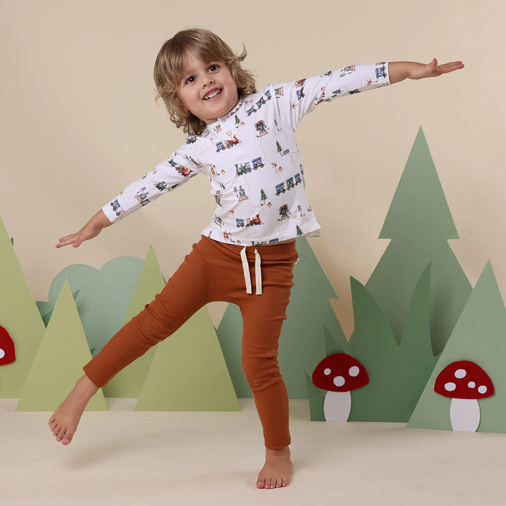 Trains Organic Long Sleeve Top - Image 7