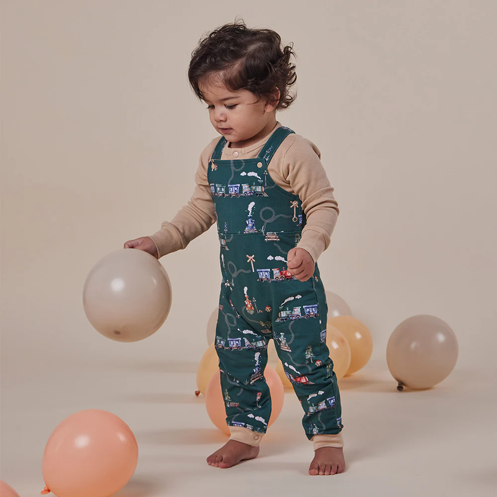 Trains Organic Snuggle Overalls - Image 10
