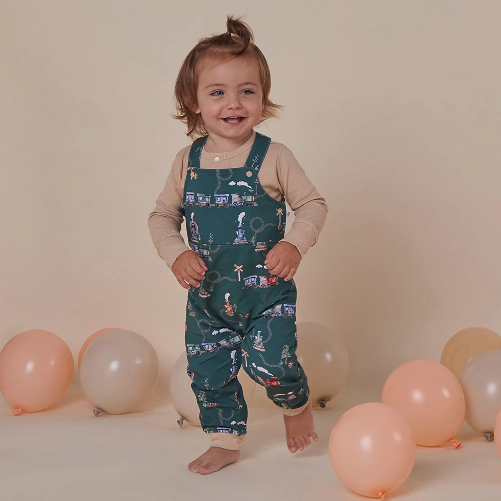 Trains Organic Snuggle Overalls - Image 9