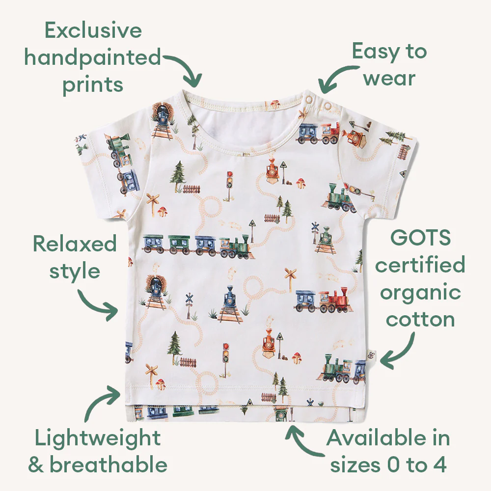 Trains Organic T-Shirt - Image 6