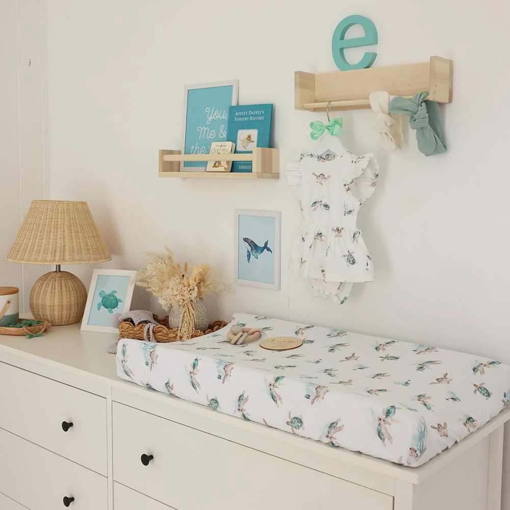 Turtle Organic Bassinet Sheet / Change Pad Cover - Image 8